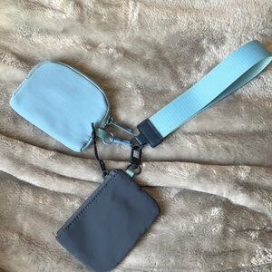 Blue and Gray Wristlet Set